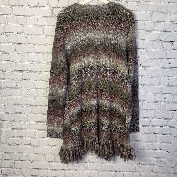 Lucky Brand Open Front Fringe Knit Cardigan Size Large NWT  7 - Picture 8 of 10